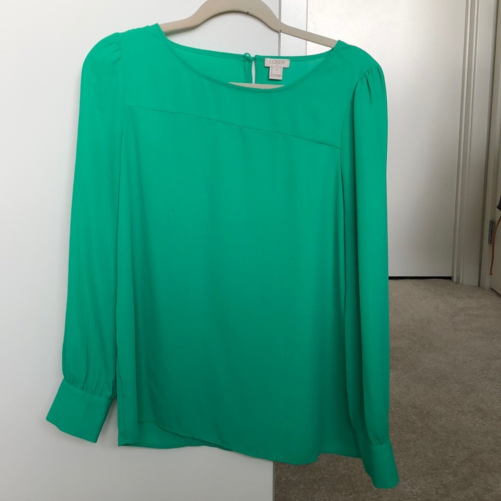 Emerald Green JCrew blouse